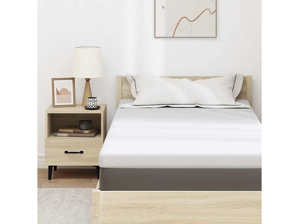 Surmatelas  | Coussins de Matelas | Couvre-matelas Blanc 100 x 200 cm