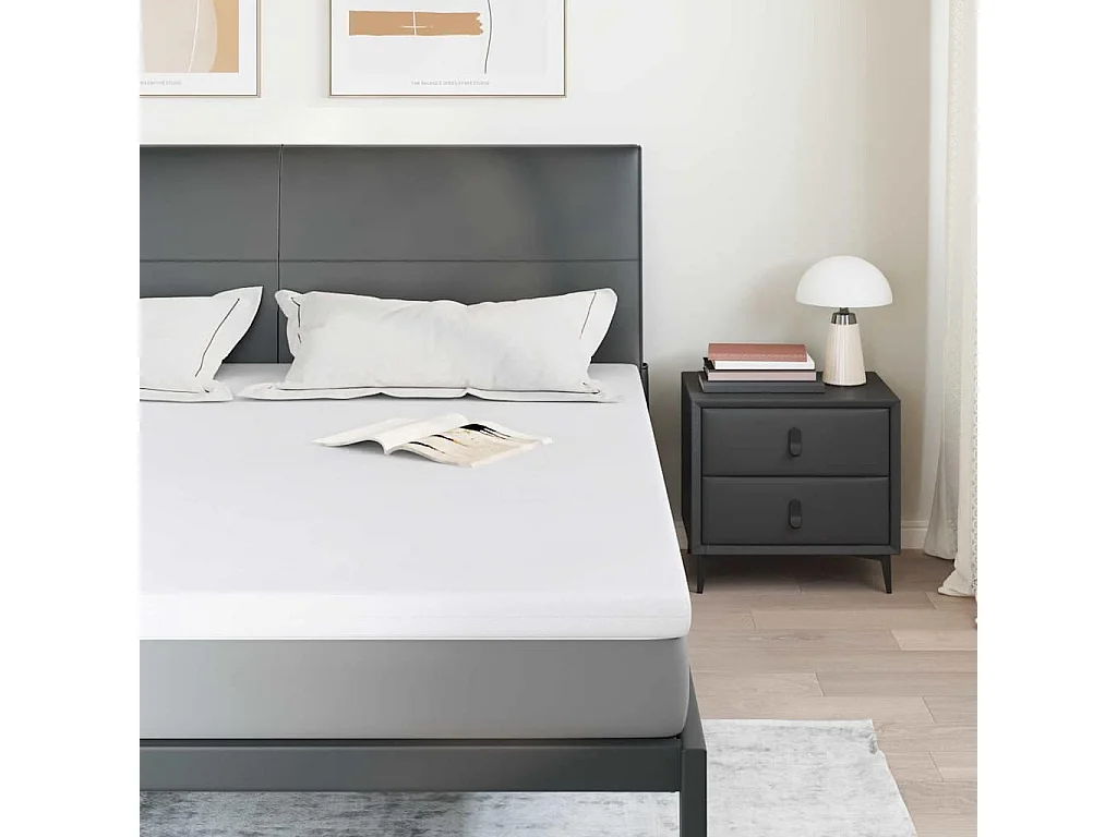 Surmatelas  | Coussins de Matelas | Couvre-matelas Blanc 200 x 200 cm