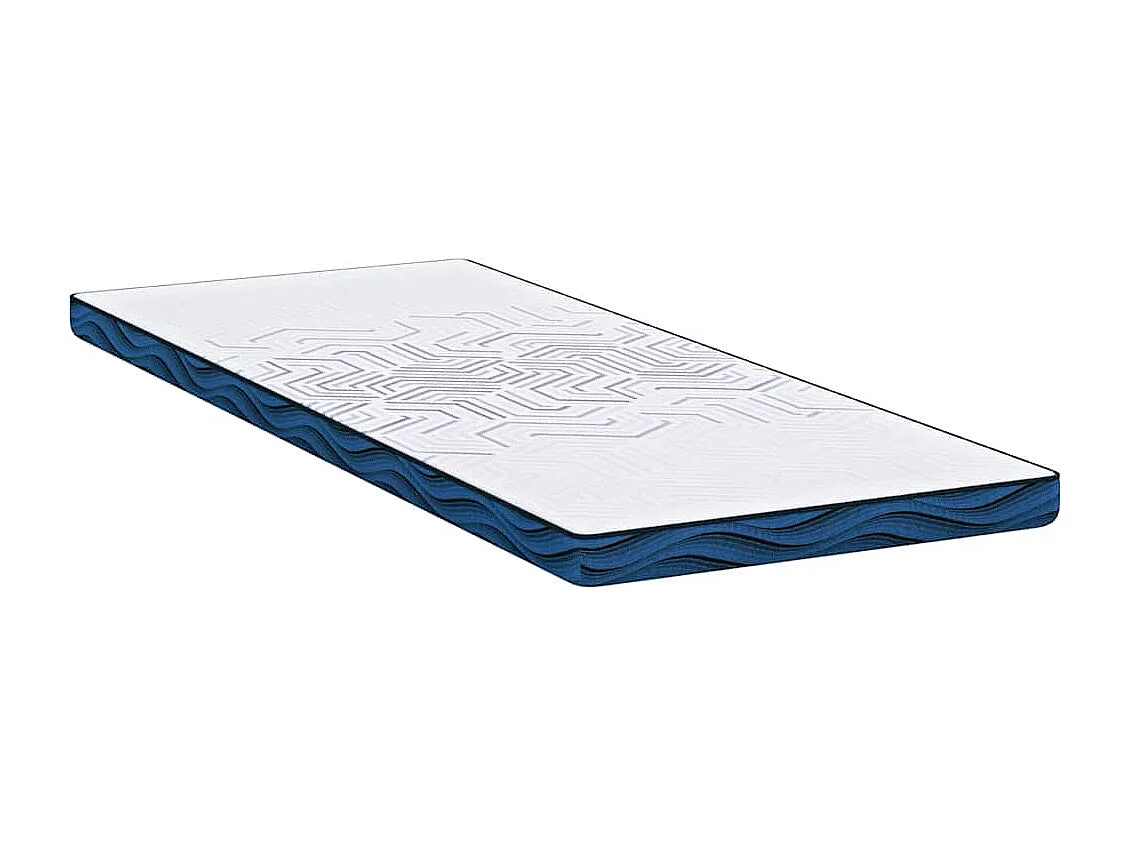 Surmatelas  | Coussins de Matelas | Couvre-matelas Blanc et Bleu 80 x 200 cm