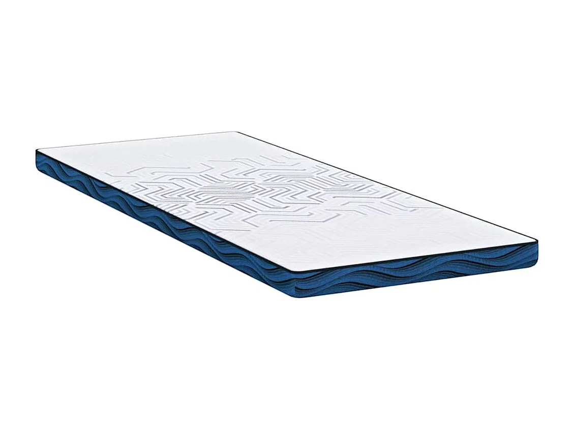 Surmatelas  | Coussins de Matelas | Couvre-matelas Blanc et Bleu 80 x 200 cm