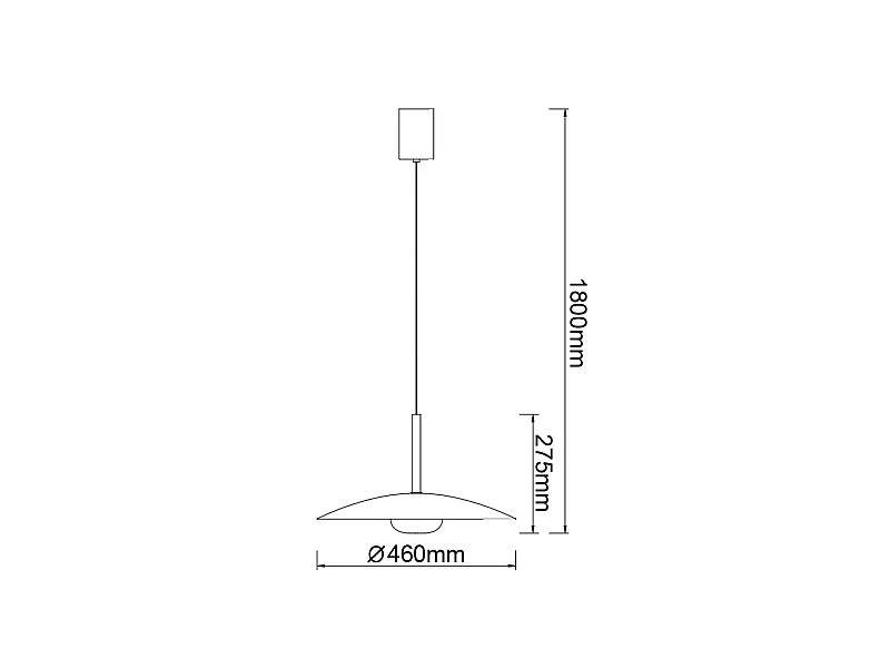 Suspension réglable LED ronde ø46 cm Lidia