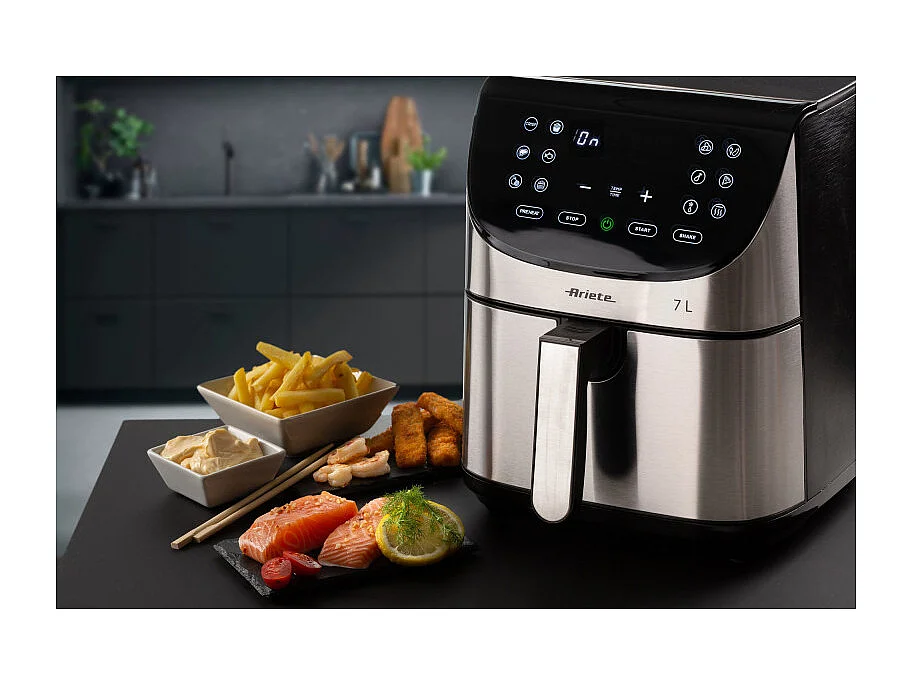 Friteuse sans huile digitale ARIETE - inox brossé - XXL 2 kilos - Modele 4628