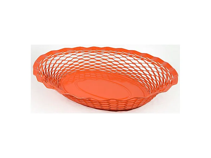 Vintage ovale Brotkorb orange 30x24 cm Roger Orfèvre