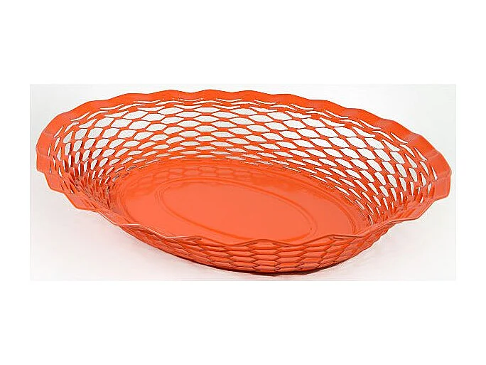 Cesta de pan vintage ovalada naranja 30x24 cm Roger Orfèvre
