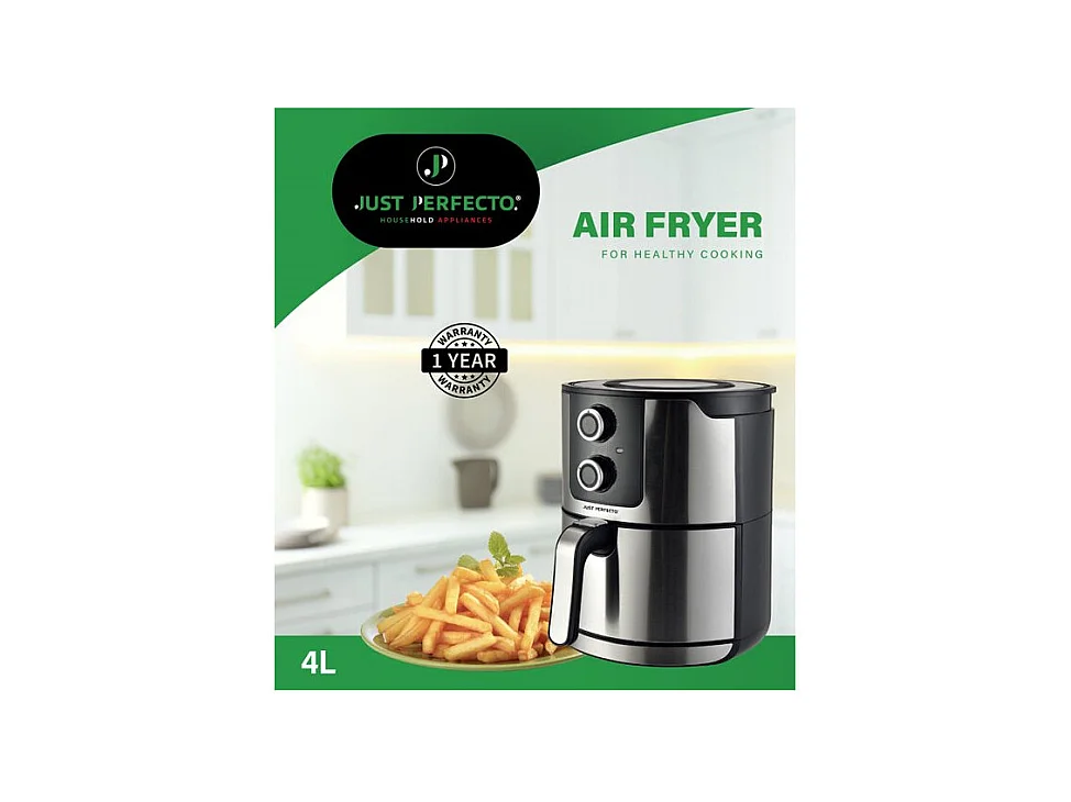 Just Perfecto JL-05 : Friteuse 1400W à double bouton de contrôle - 4L