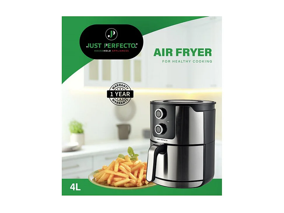 Just Perfecto JL-05 : Friteuse 1400W à double bouton de contrôle - 4L
