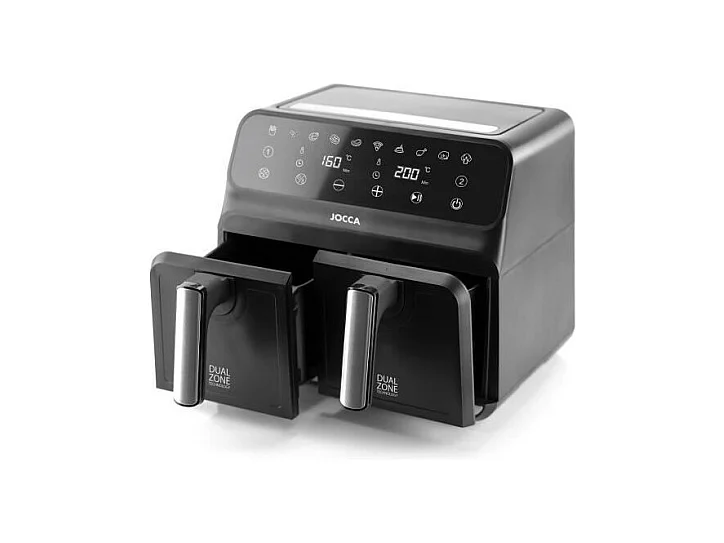 Friteuse Sans Huile Double - JOCCA - 2097 - 4L + 4L - 38,5x39,5x31,5 cm