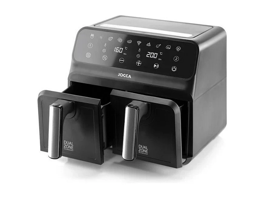 Friteuse Sans Huile Double - JOCCA - 2097 - 4L + 4L - 38,5x39,5x31,5 cm