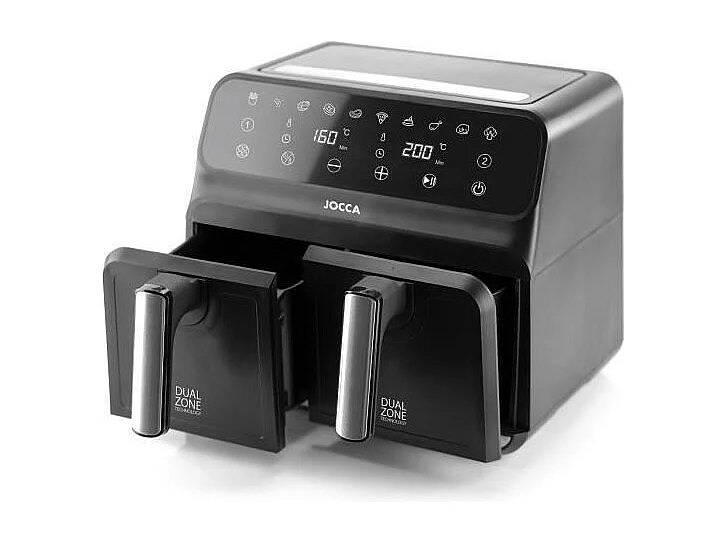 Friteuse Sans Huile Double - JOCCA - 2097 - 4L + 4L - 38,5x39,5x31,5 cm