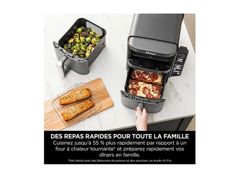 Friteuse sans huile Ninja Double Stack XL avec Thermosonde SmartCook SL451EU