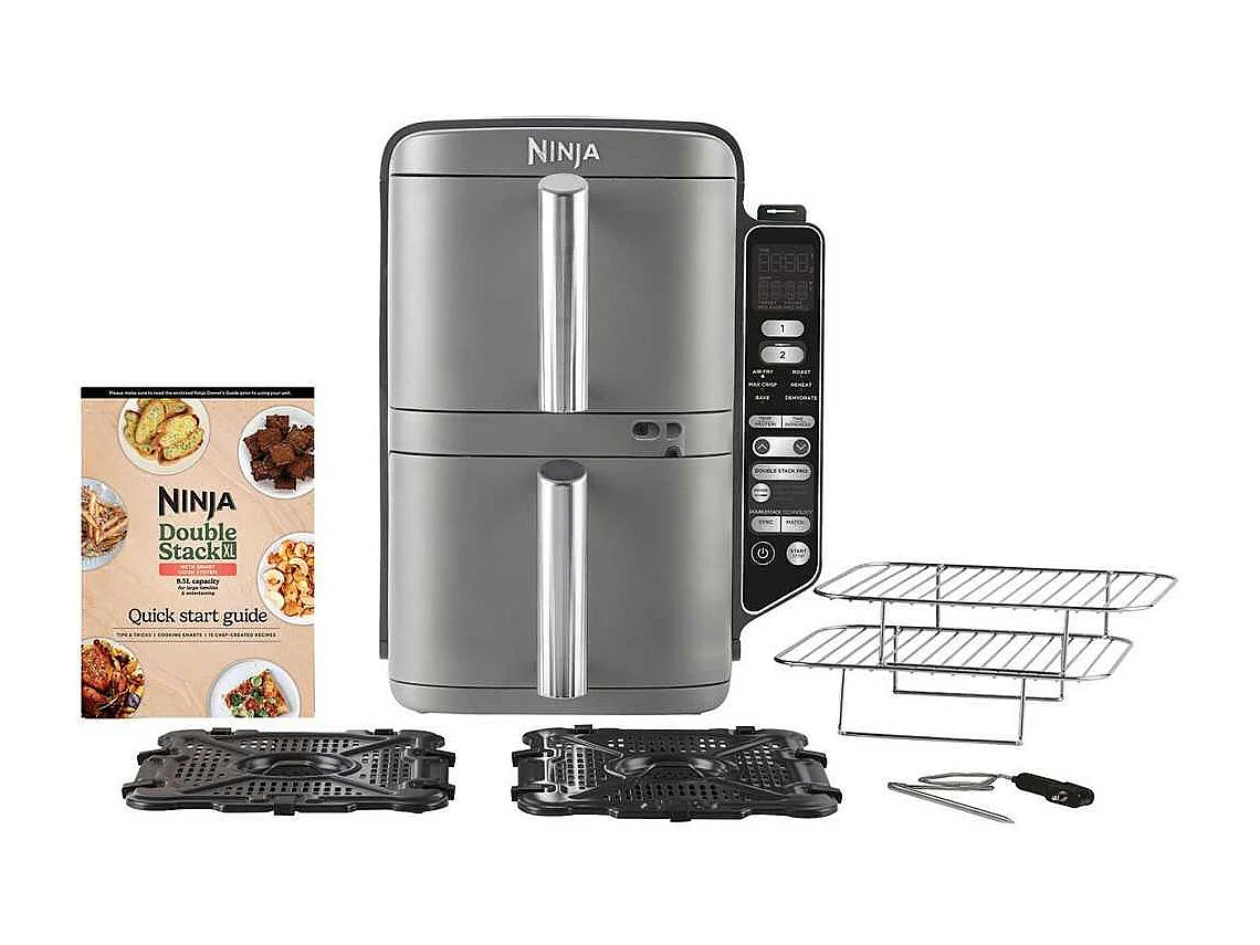 Friteuse sans huile NINJA - Double Stack XL SL451EU - Capacité 9,5L - 6 programmes de cuisson - Thermosonde - 2470W