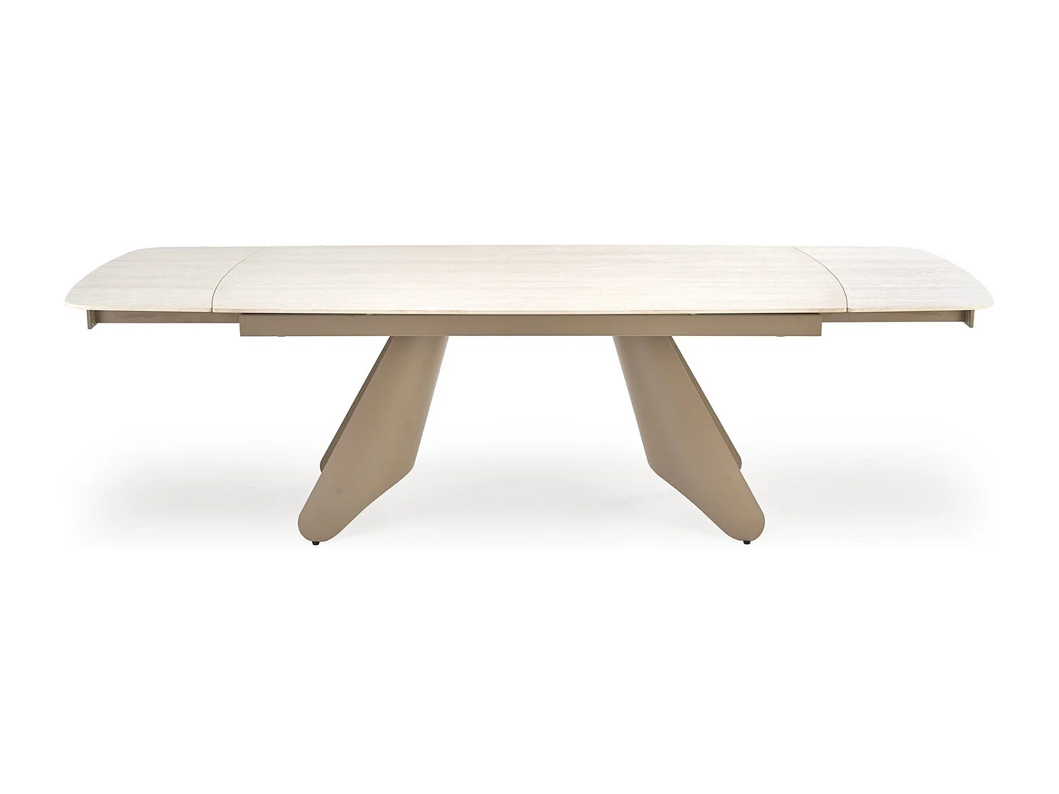 Table à manger Salix/extensible/métal fritté/beige-cachemire