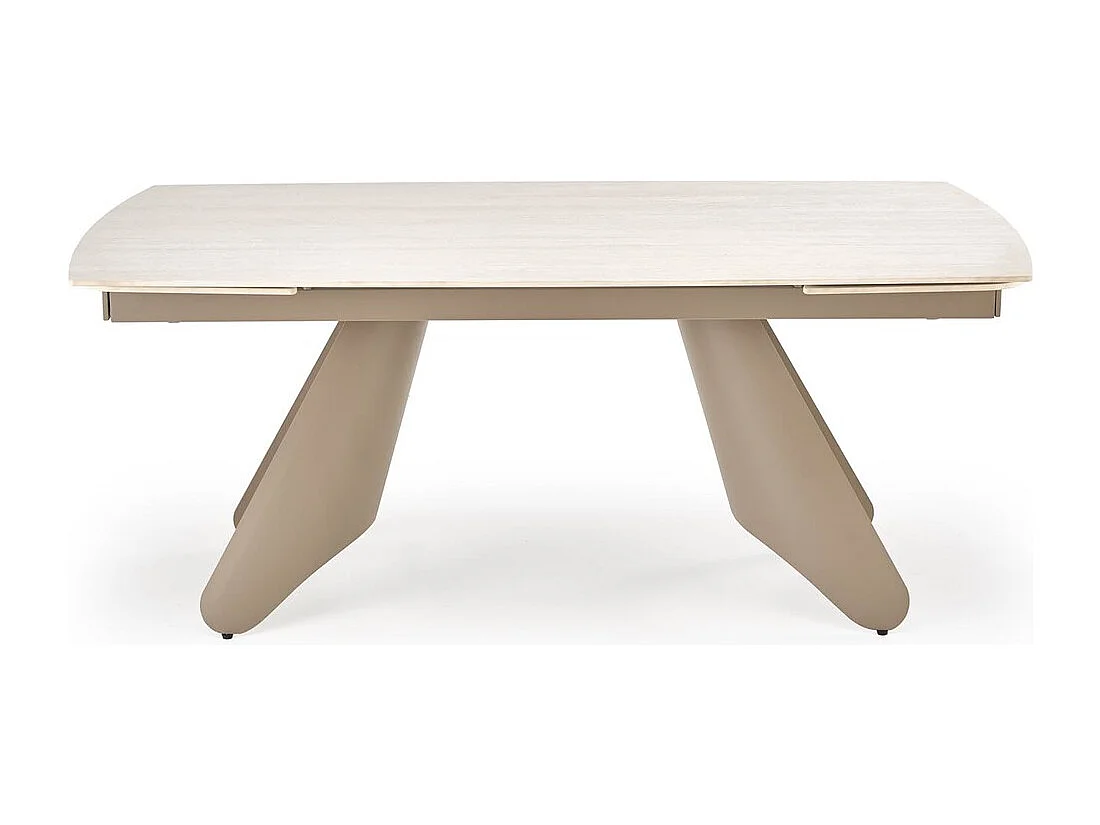 Table à manger Salix/extensible/métal fritté/beige-cachemire