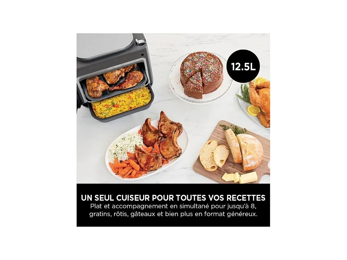 Combi Multicuiseur, four et friteuse sans huile - NINJA - SFP700EU - 12-en-1 - 1780 W - Gris