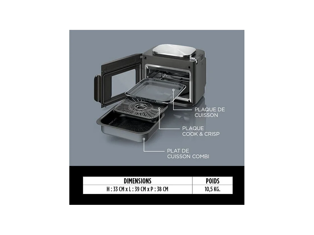Combi Multicuiseur, four et friteuse sans huile - NINJA - SFP700EU - 12-en-1 - 1780 W - Gris