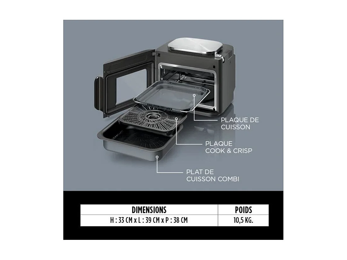 Freidora NINJA Gris - Tecnología de Cocina Más Saludable