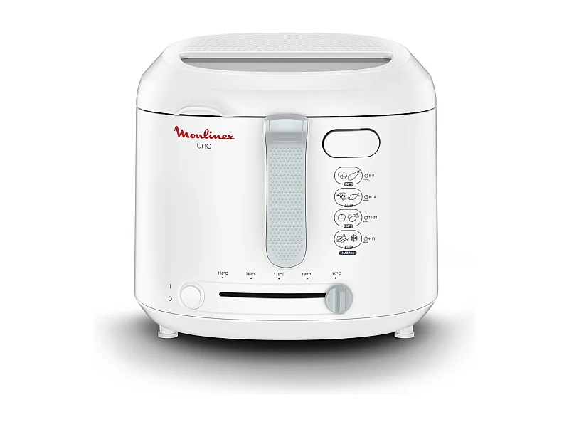 Friteuse Électrique Moulinex Uno AF203110 Blanc 1kg Compacte avec Thermostat Réglable