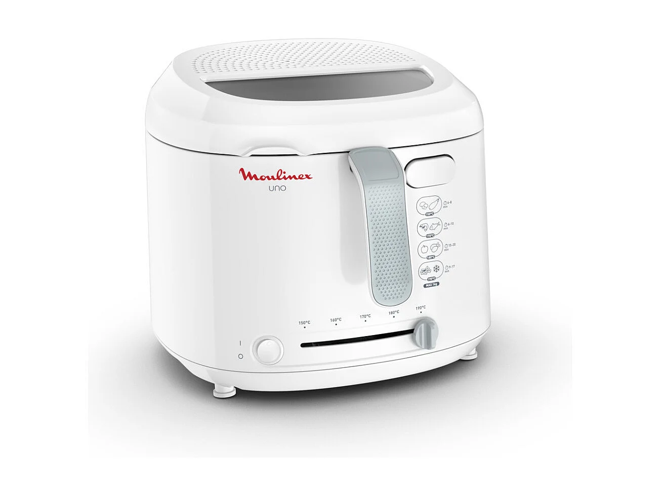 Friteuse Électrique Moulinex Uno AF203110 Blanc 1kg Compacte avec Thermostat Réglable