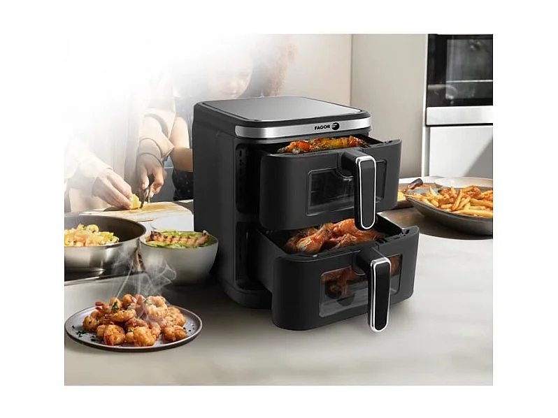 Friteuse sans huile FAGOR - Airfryer FGD11 - Capacité 11L - Double cuves 5,5 L - 12 programmes de cuisson - 2800W