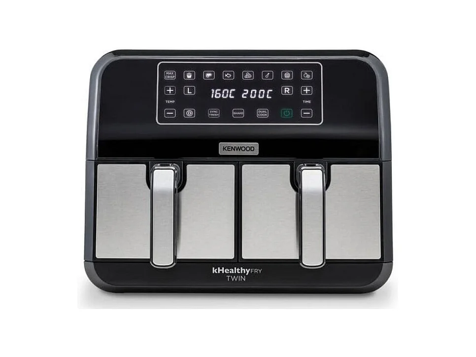 Kenwood Airfryer HFM20 000MB Kenwood000MB Kenwood 000MB kHealthy Twin 2x4L black silver (HFM20.000MB)