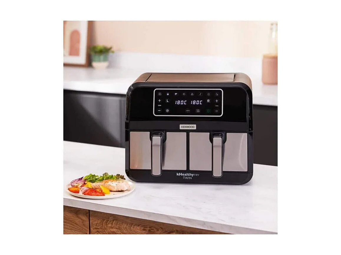 Kenwood Airfryer HFM20 000MB Kenwood000MB Kenwood 000MB kHealthy Twin 2x4L black silver (HFM20.000MB)