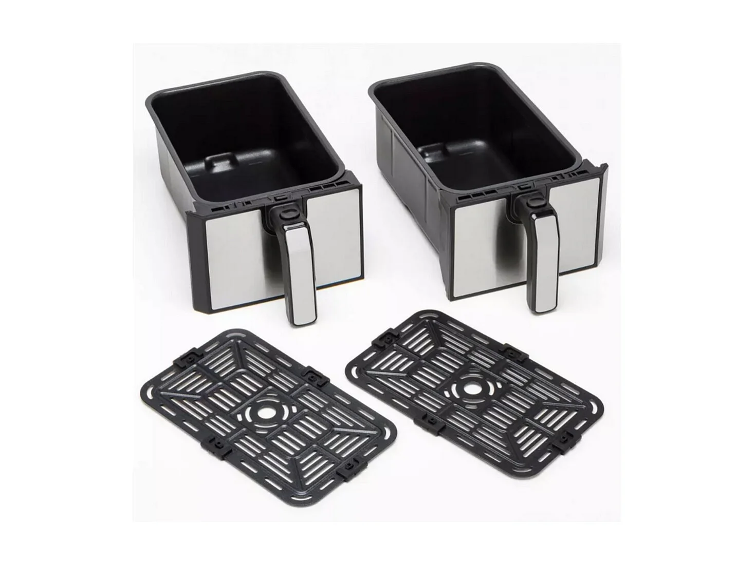 Kenwood Airfryer HFM20 000MB Kenwood000MB Kenwood 000MB kHealthy Twin 2x4L black silver (HFM20.000MB)