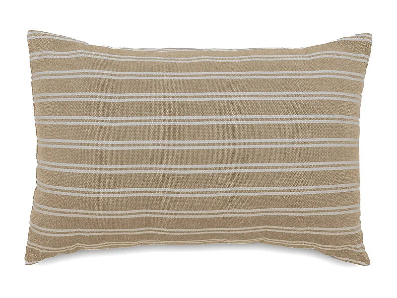 Coussin de plage coton lavé 20x30 cm LILI FOUTAS marron camel