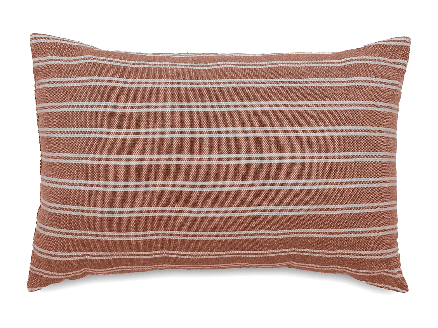 Coussin de plage coton lavé 20x30 cm LILI FOUTAS marron terre cuite