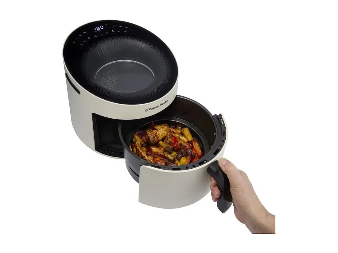 Friteuse sans huile RUSSELL HOBBS - SatisFry Air Panoramic 27420-56 - Capacité 5L - 10 programmes de cuisson - 1500W - Cream