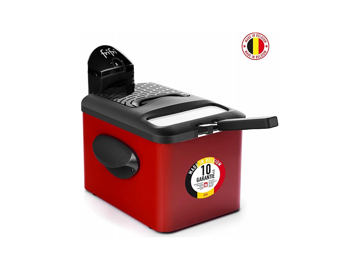 Frytownica Frifri 3.5L 3200W Czerwona - 1905R DUOFIL z Filtrami Antytłuszczowymi i Okienkiem