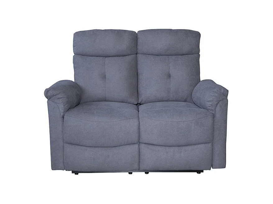 Canapé 2 places relax électrique gris Lucas