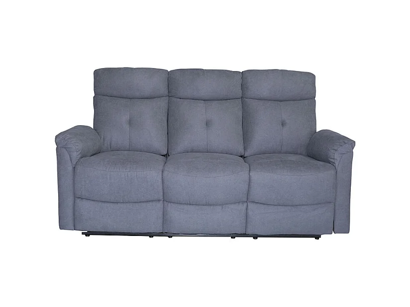 Canapé 3 places relax électrique gris Lucas