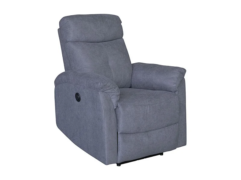 Fauteuil 1 place relax électrique gris Lucas