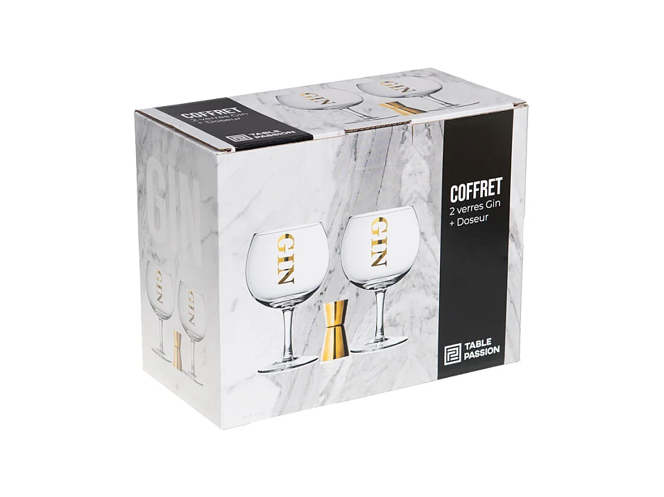 Coffret de 2 verres à Gin et doseur