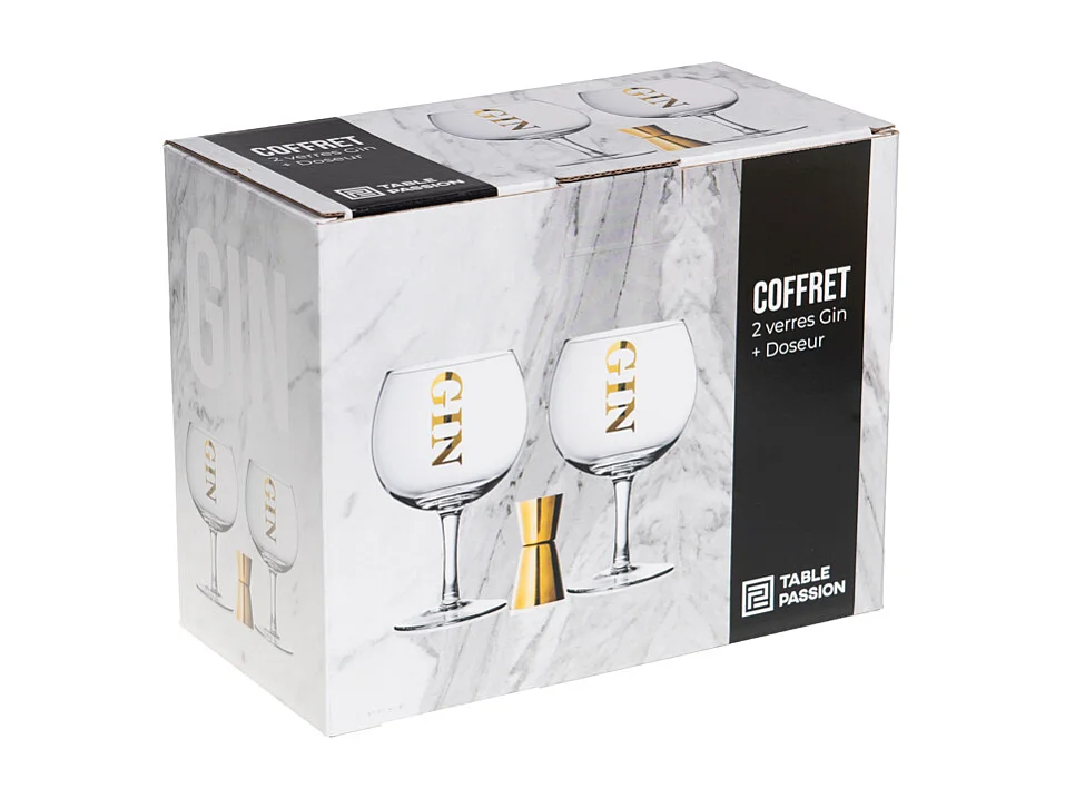 Coffret de 2 verres à Gin et doseur