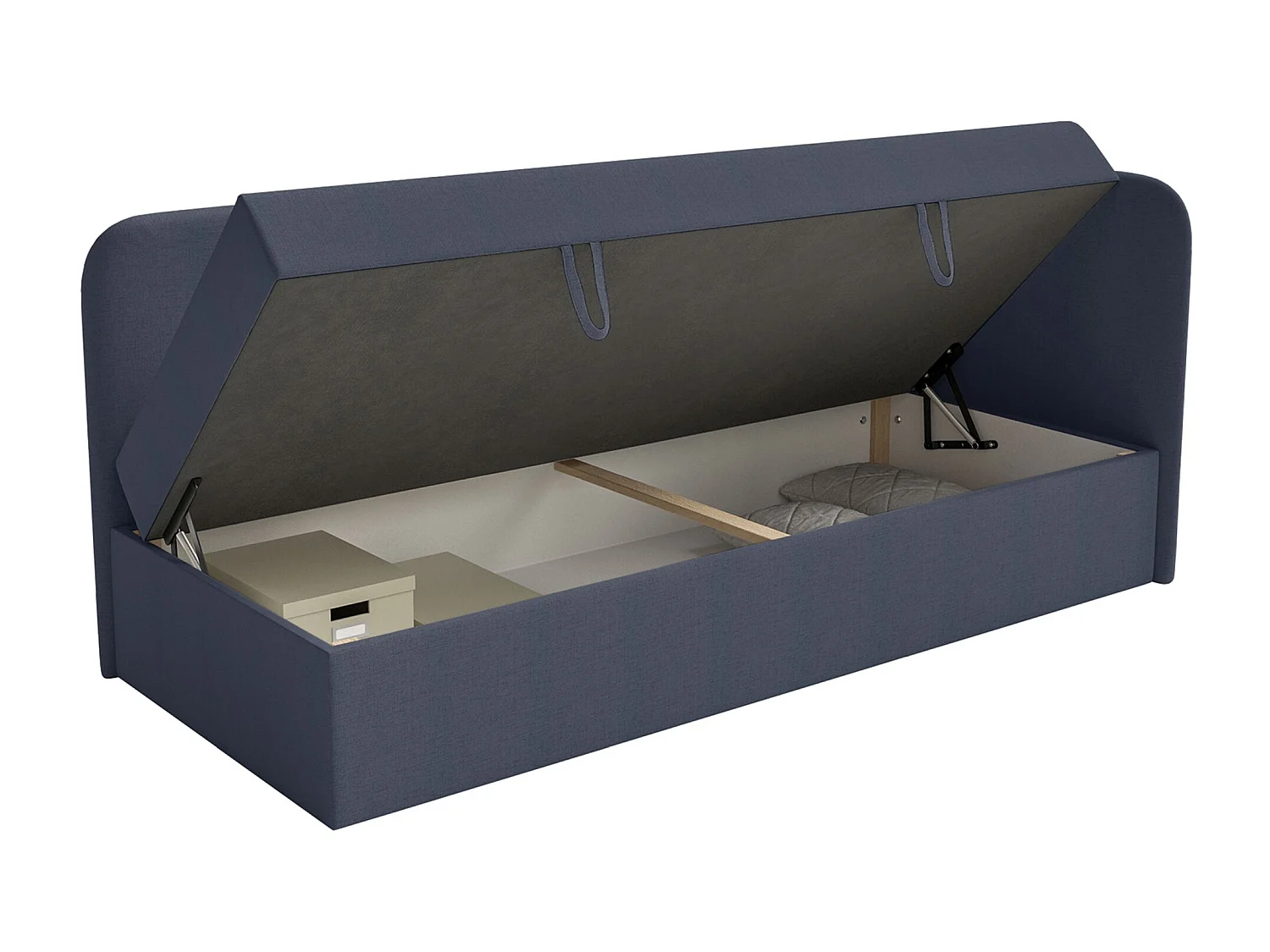 Lit ado avec rangement - olive - marine blau - CALMMO