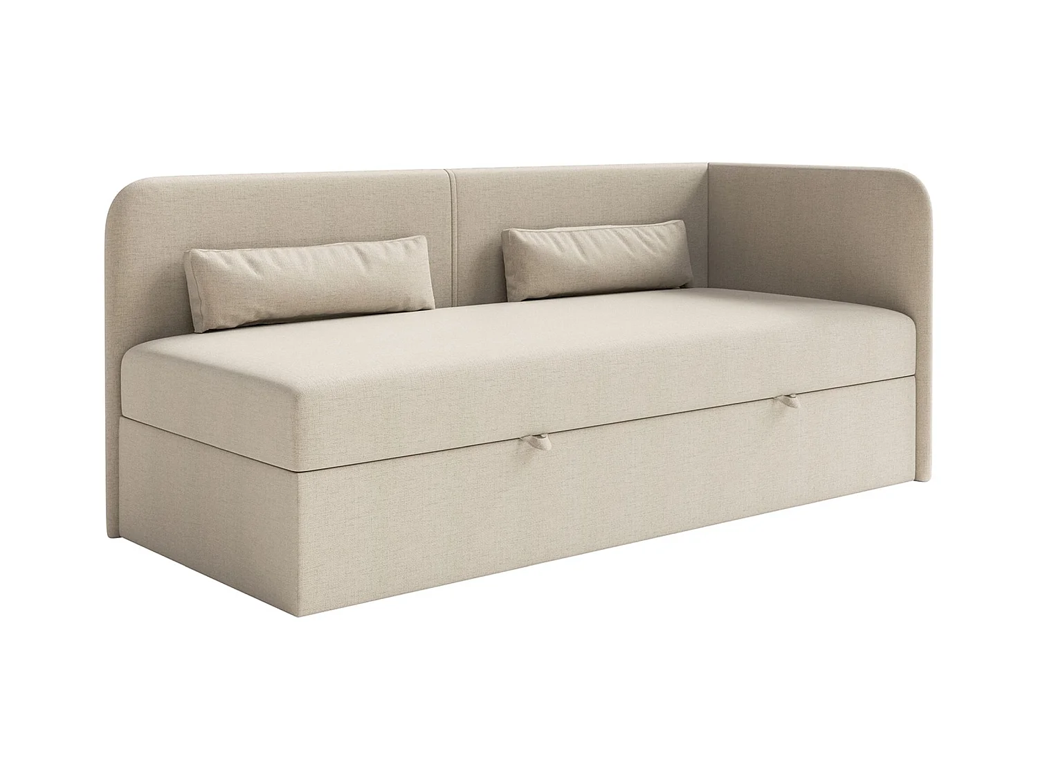 Lit ado avec rangement - olive - beige clair - CALMMO