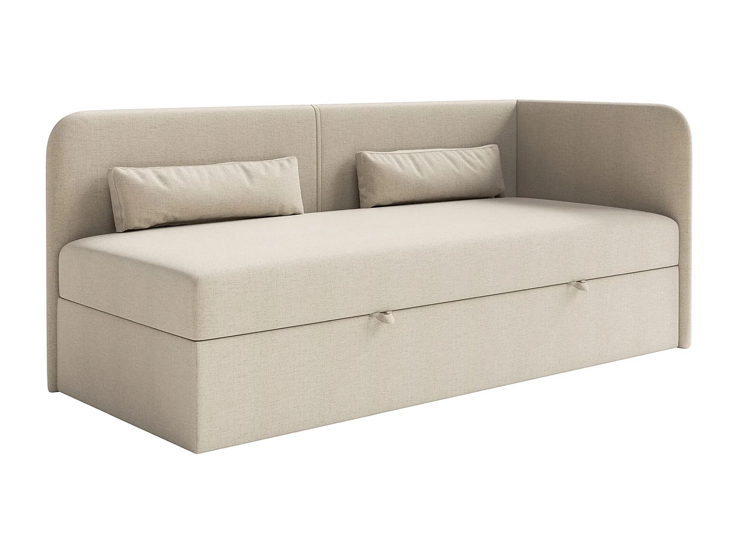 Lit ado avec rangement - olive - beige clair - CALMMO