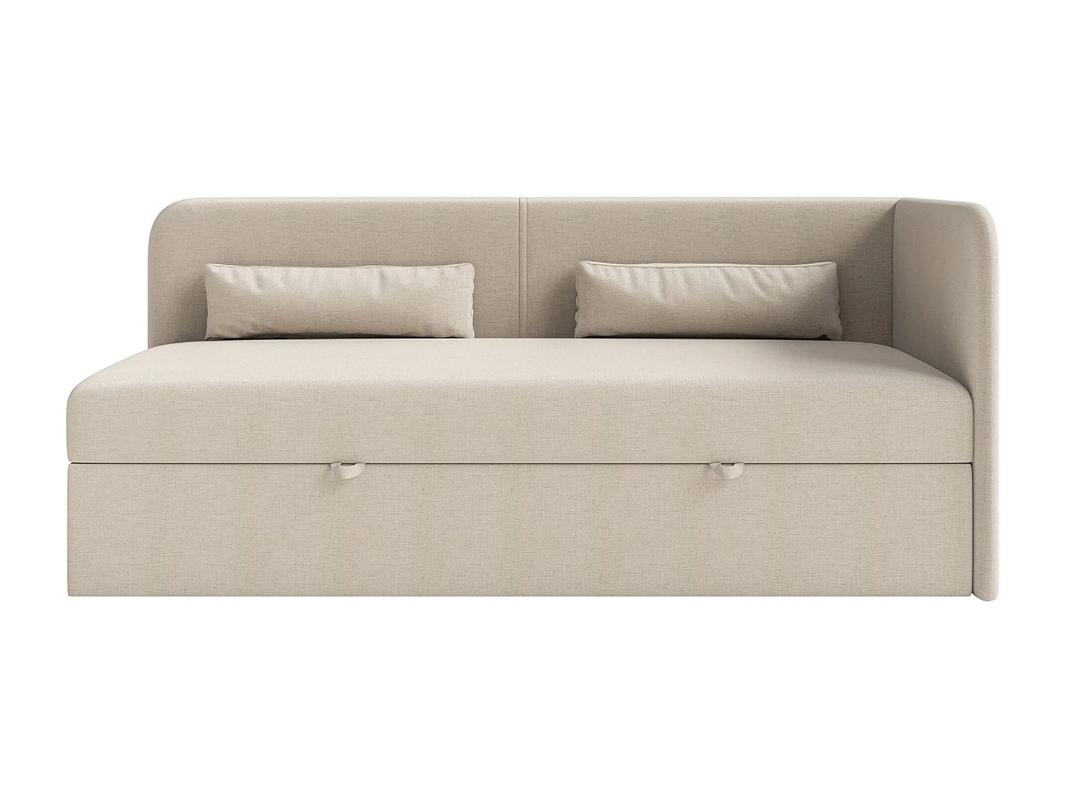 Lit ado avec rangement - olive - beige clair - CALMMO