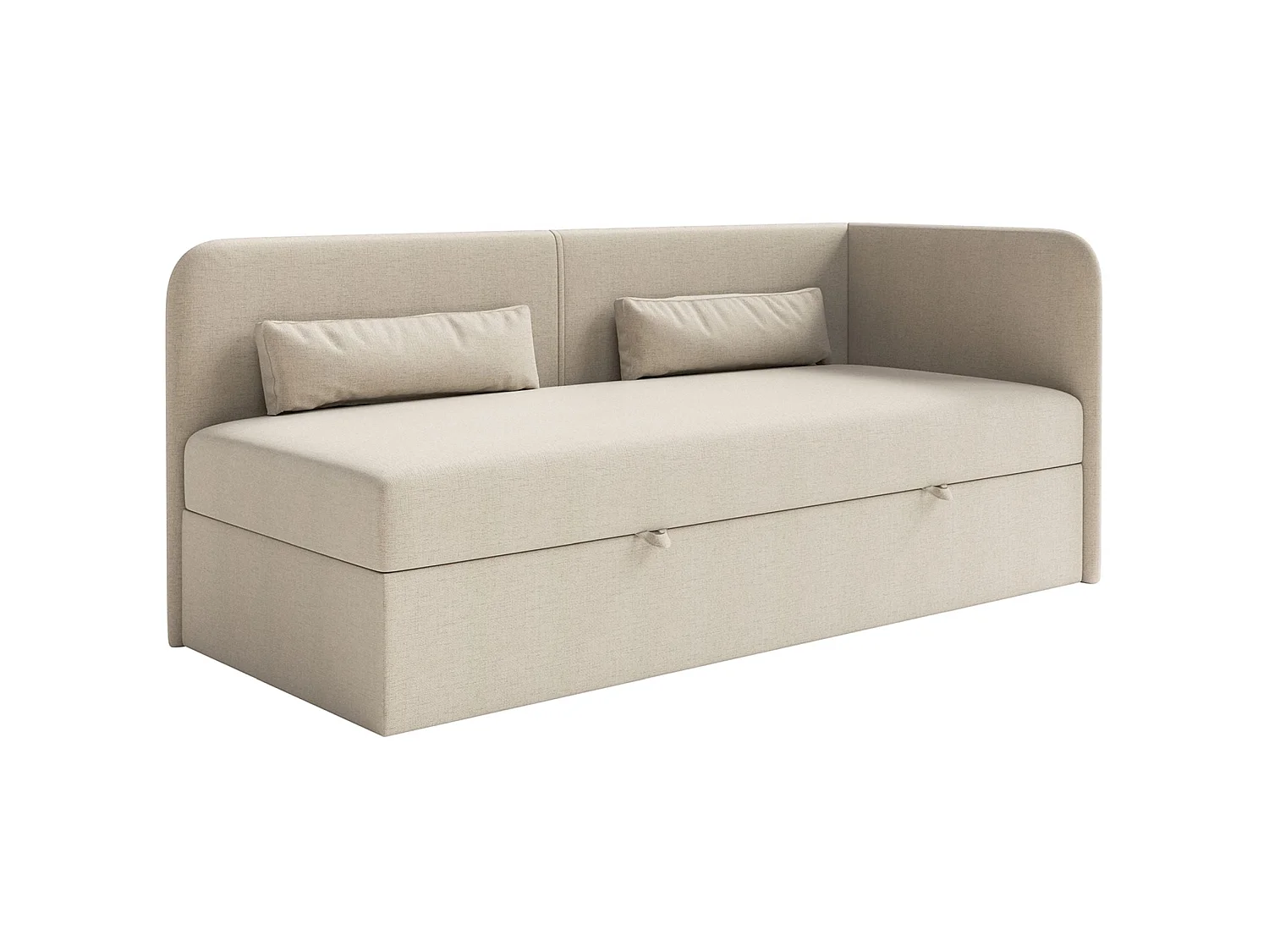 Lit ado avec rangement - olive - beige clair - CALMMO