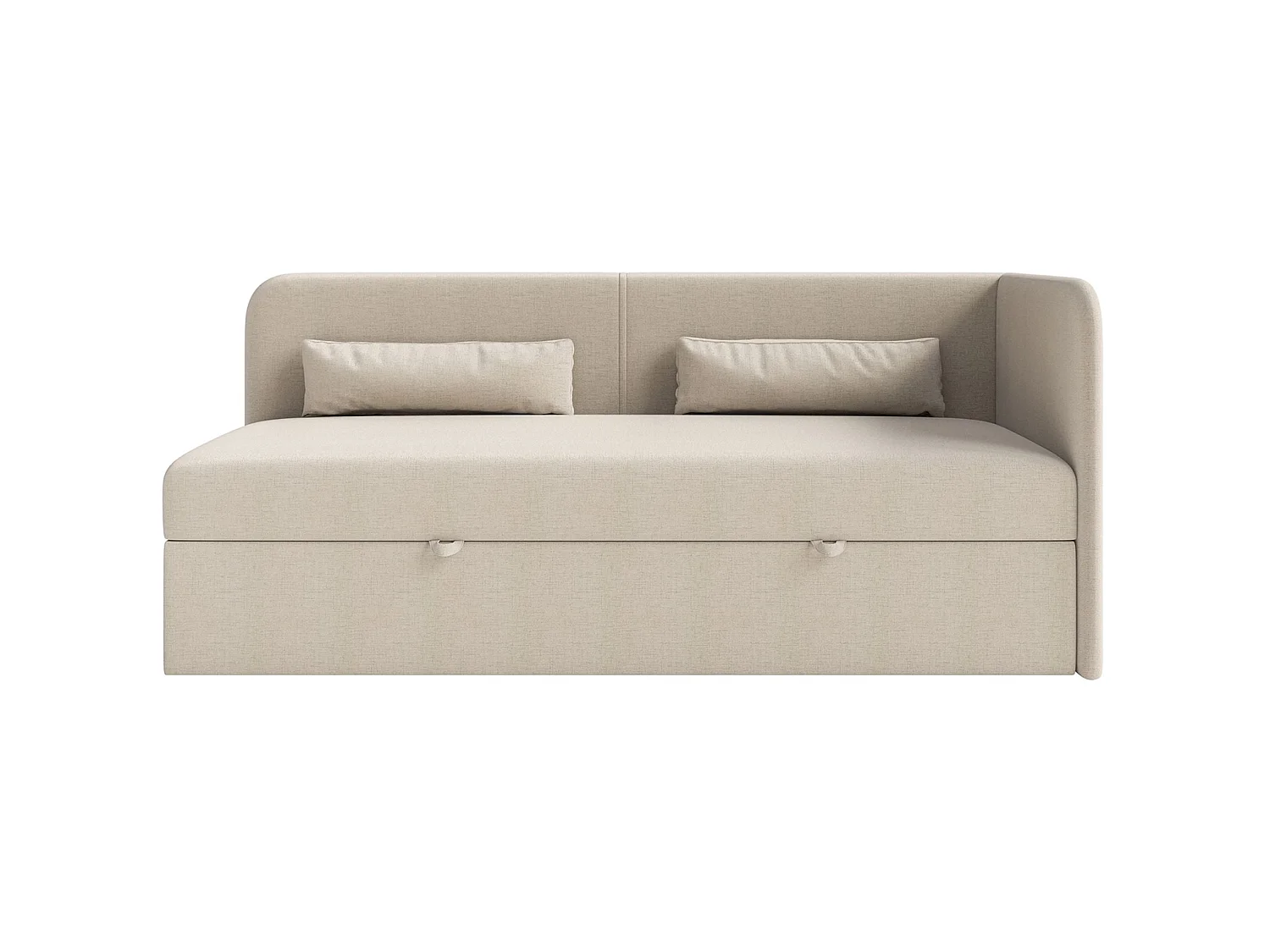 Lit ado avec rangement - olive - beige clair - CALMMO