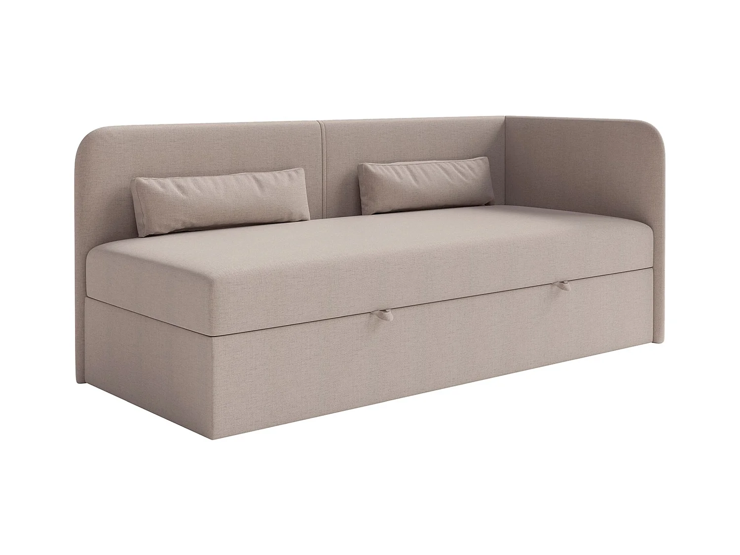 Lit ado avec rangement - olive - beige foncé - CALMMO