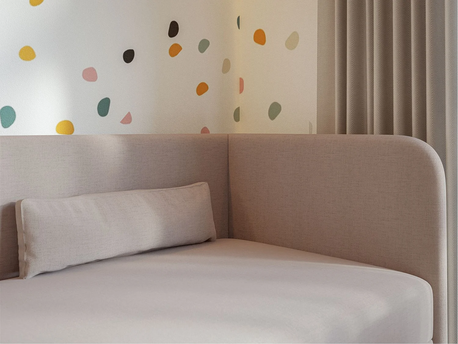 Lit ado avec rangement - olive - beige foncé - CALMMO