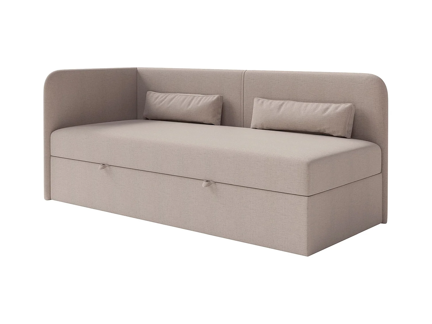 Lit ado avec rangement - olive - beige foncé - CALMMO