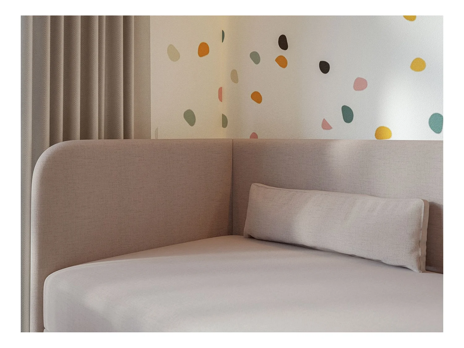 Lit ado avec rangement - olive - beige foncé - CALMMO