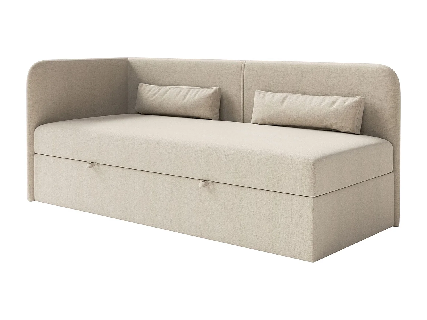 Lit ado avec rangement - olive - beige clair - CALMMO