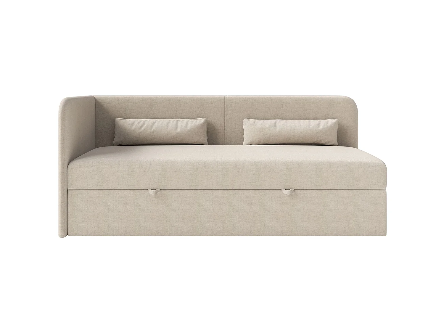 Lit ado avec rangement - olive - beige clair - CALMMO