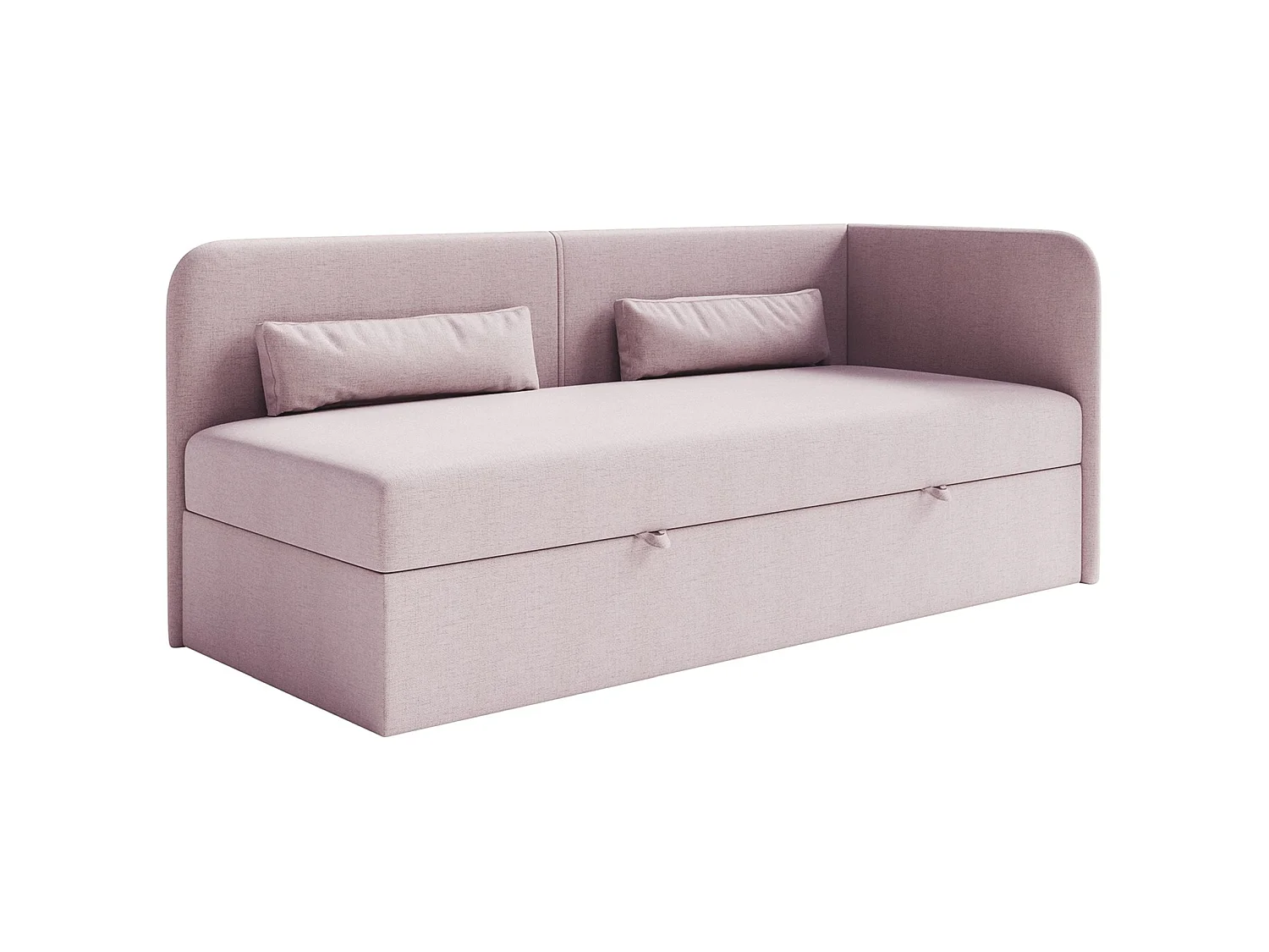 Lit ado avec rangement - olive - rose - CALMMO