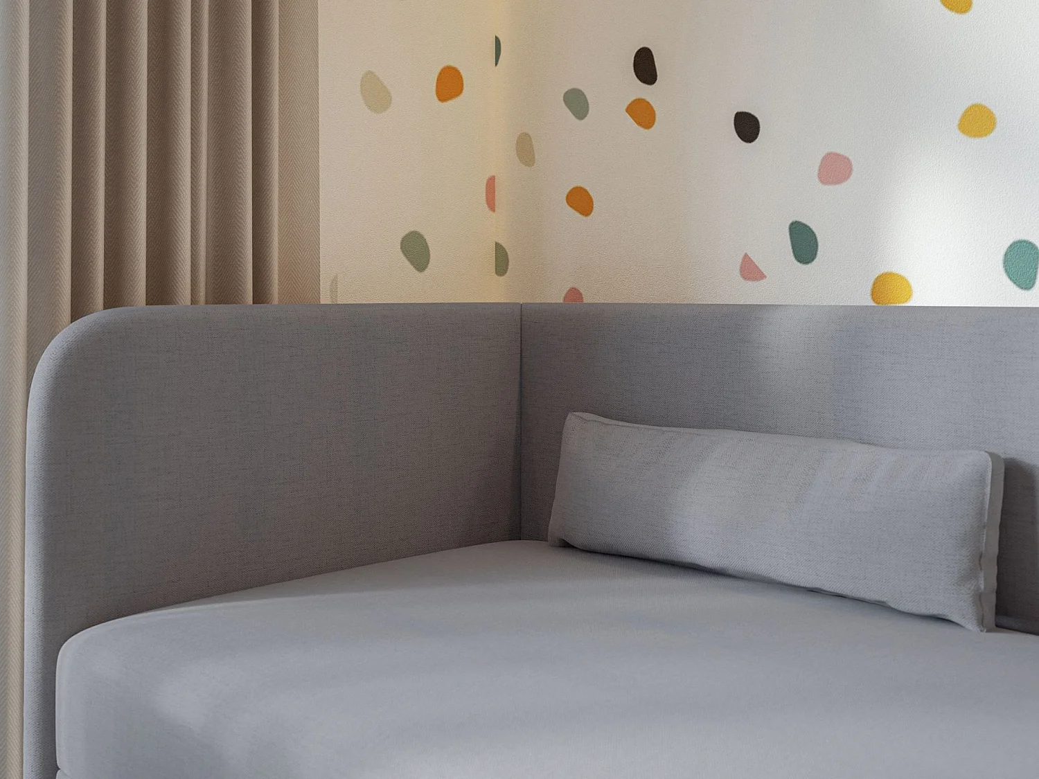 Lit ado avec rangement - olive - gris foncé - CALMMO