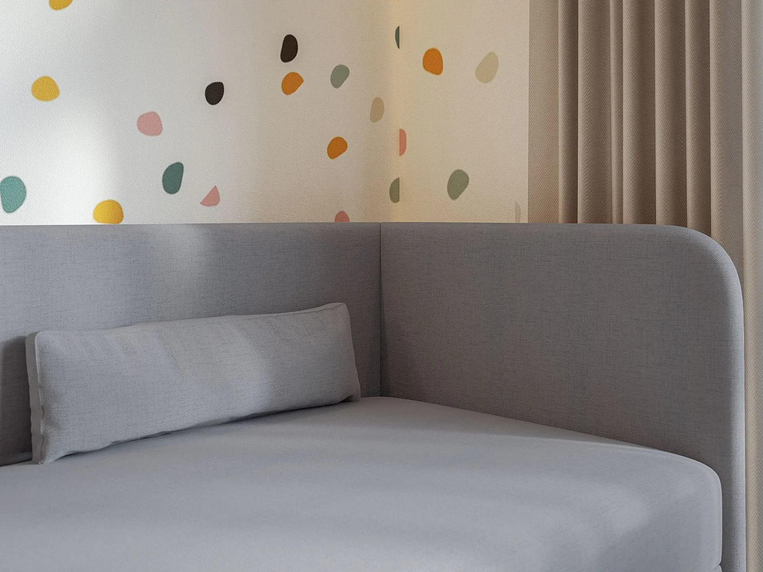 Lit ado avec rangement - olive - gris foncé - CALMMO